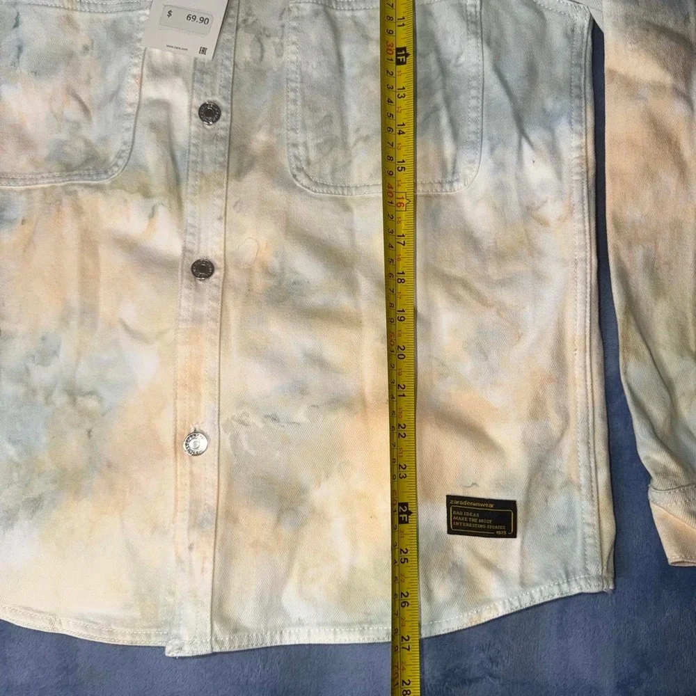 Zara Men's Tie-Dye Button-Up Shirt